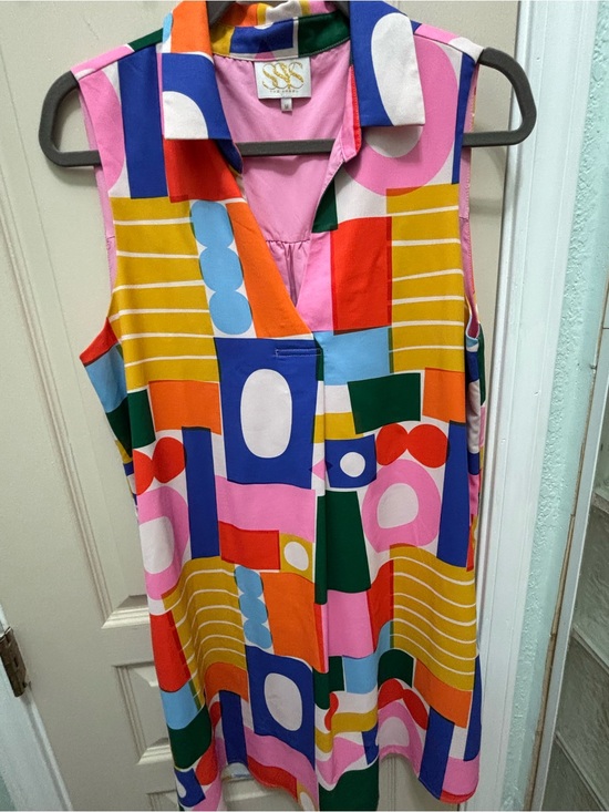 SSYS Dresses & Skirts - Colorful Geometric Sleeveless Shift Dress by SSYS The Label Size Medium